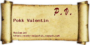 Pokk Valentin névjegykártya